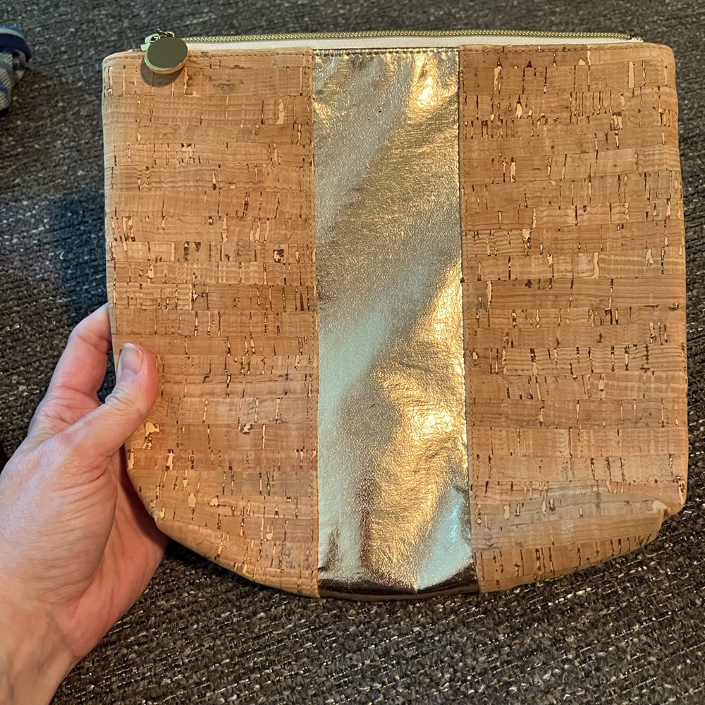 Christian Maxwell EUC Cork & Gold Pouch